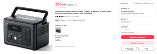 Powdeom-Générateur Solaire Portable, Chargeur de Batterie, Centrale Solaire Extérieure à 265,97€