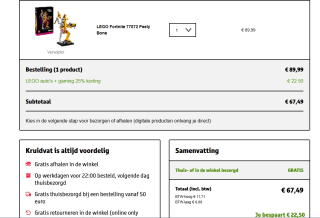 25% korting op geselecteerde Lego bij Kruidvat