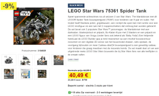 LEGO 75361 Star Wars Spider Tank voor €40,49 bij Proshop