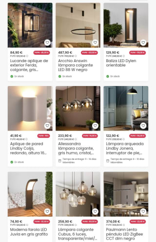 Hasta -60% de Descuento en Lampara.