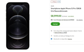 iPhone 12 Pro Reacondicionado por $8.999 en Bodega Aurrera