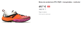 Zapatillas para Mujer Merrell MTL MQM por 69.99€