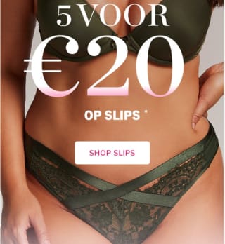 5 slips voor €20 bij Hunkemöller