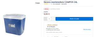 Campos Nevera mantenedora 24L por 9,99€