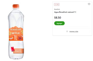 Agua Bonafont Natural 1L por $5 en Bodega Aurrera