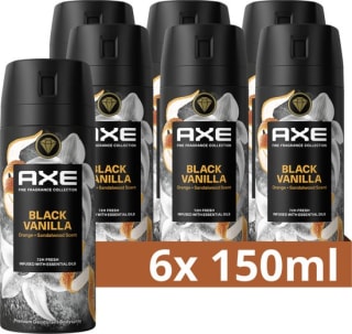 6x 150ml Axe Fine Fragrance Black Vanilla deodorant voor €16,67 bij Bol