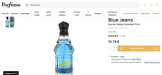 Blue Jeans Eau de Toilette (Homme) 75 ml à 15,75€