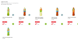 Alle varianten Lipton ice tea 1,5L voor €0,99 bij de Dekamarkt