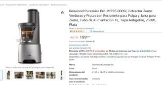 Extractor Kenwood PureJuice Pro por 199€