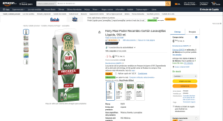 Fairy Maxi Poder Recambio Cartón Lavavajillas Líquido 950 ml por 5,17€