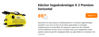 Kärcher hogedrukreiniger K2 Premium horizontal voor €69,95 bij Albert Heijn