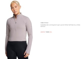 Sudadera de running de mujer Launch Elite Half Zip-Gry Under Armour por 29.95€