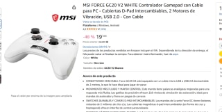 MSI Force GC20 V2 Gamepad por 19,14€