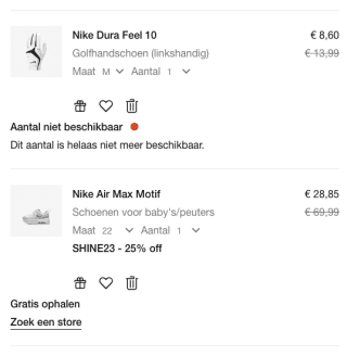 25% EXTRA korting op alles, dus ook sale [ Items vanaf €8,60! )