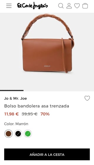 Jo & Mr.Joe Bolso Bandolera asa trenzada por 11,98€.