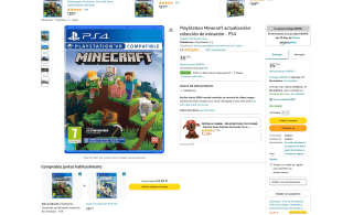 Amazon Prime Minecraft actualización colección de iniciación PS4 por 35,77€