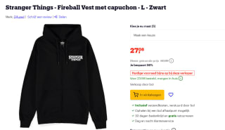 Stranger Things - Demogorgon Vest met capuchon voor €27,14 bij Bol