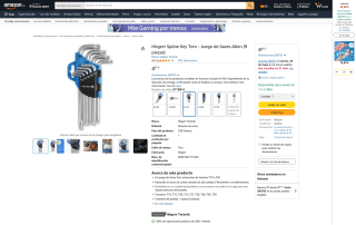 Juego de llaves Allen Högert Spline Key Torx 9 piezas por 4,01€