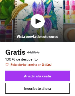Curso Pintura fácil en acuarela flores iris de acuarela Gratis con Udemy