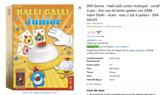 999 Games - Halli Galli Junior voor €9,99 bij Amazon