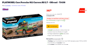 Playmobil Porsche 911 Carrera RS 2.7 Offroad voor €38,29 bij Bol.com