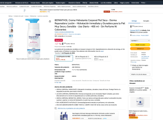 BEPANTHOL Crema Hidratante Corporal Reparadora Loción Hidratación Inmediata y Duradera 400 ml por 8,10€