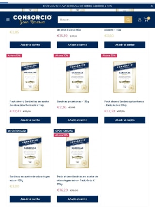 Hasta un -30% en Sardinas en Consorcio.