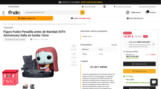 Funko Pop! Pesadilla antes de Navidad Sally en tumba por 14,99€
