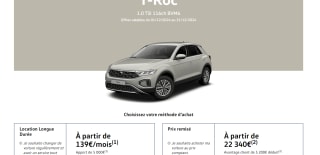 véhicules T-Roc 1.0 TSI Start & Stop Gris Ascot - 116ch, jantes alliage 16", caméra, Apple CarPlay/Android Auto à 22 340€