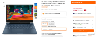 HP Victus Gaming 16-r0037ns Intel Core i7-13620H/32GB/1TB SSD/RTX 4070 por 1.229€