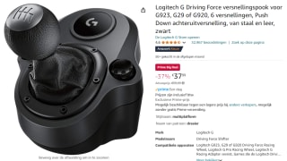 Logitech Driving Force Shifter voor €37,99 met Amazon prime