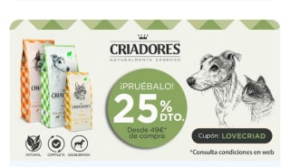 -25% Pienso Criadores desde Tiendanimal.