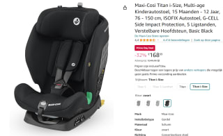 Maxi-Cosi Titan i-Size autostoeltje - Basic Black voor €169 met Amazon Prime
