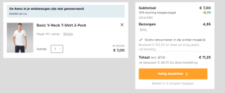 Basic V-Neck T-Shirt 2-Pack voor €7 dmv code bij G-star