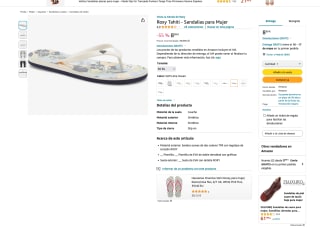 Sandalias Roxy Tahiti Mujer a tan solo 8,99€