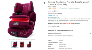 Concord Transformer Pro, Silla de coche grupo 1 2 3 Isofix, de 9 a 36 kg por 95,80€