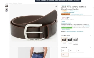 Cinturón Jack and jones marrón por 8,99