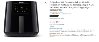 Philips Essential Conectada Airfryer XL, 6.2L por 73.55€