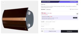 Movieuropa F-120 Termoventilador Calefactor Movisplit 1000-2000w por 13.75€ (Cuenta Nueva 8.25€)