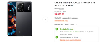 Xiaomi POCO X5 5G 128GB a $3,909 en Linio