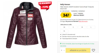 Chaqueta para Mujer Helly Hansen Lifaloft Insulation por 34.5€