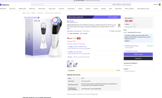 ANLAN Masajeador Facial EMS Facial Lifting Cuidado Profundo de la Piel con Luz LED a solo 30,30€