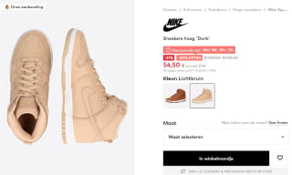 Nike Dunk sneakers voor €54,50 bij About Yoy