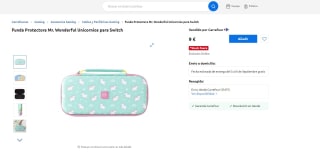 Funda Protectora Mr. Wonderful Unicornios para Switch por tan sólo 9€