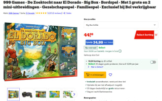 Tot €10 Select-korting op 999 Games bij Bol.