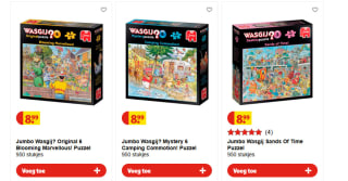 Diverse Wasgij puzzels voor €8,99 bij Kruidvat