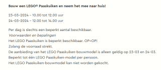 Bouw een LEGO® Paaskuiken en neem het mee naar huis!