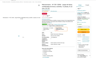 Mannesmann 12 llaves combinadas de boca y estrella con estuche 6-22 mm por 15,71€