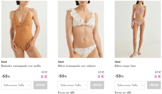 Bikinis completos y bañadores por 8€
