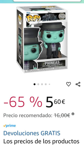 Figura Funko POP! Disney: The Haunted Mansion - Phineas por 5,60€